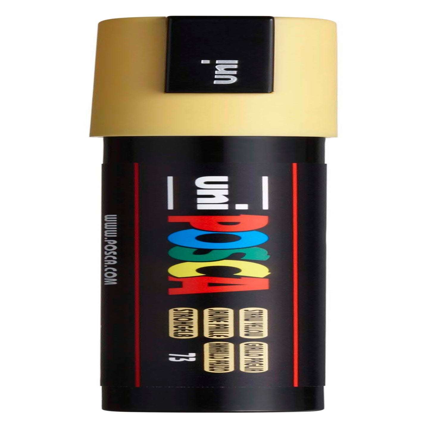 uni® POSCA PC-5M Water-Based Paint Markers, Reversible Medium Tip (1.8-2.5mm), Straw Yellow