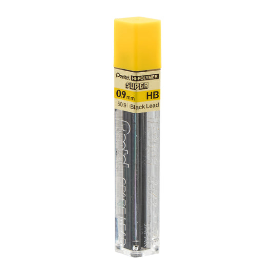 Super Hi-Polymer Lead Refill (0.9mm) Thick, HB, 15 pcs/Tube (50-9-HB)