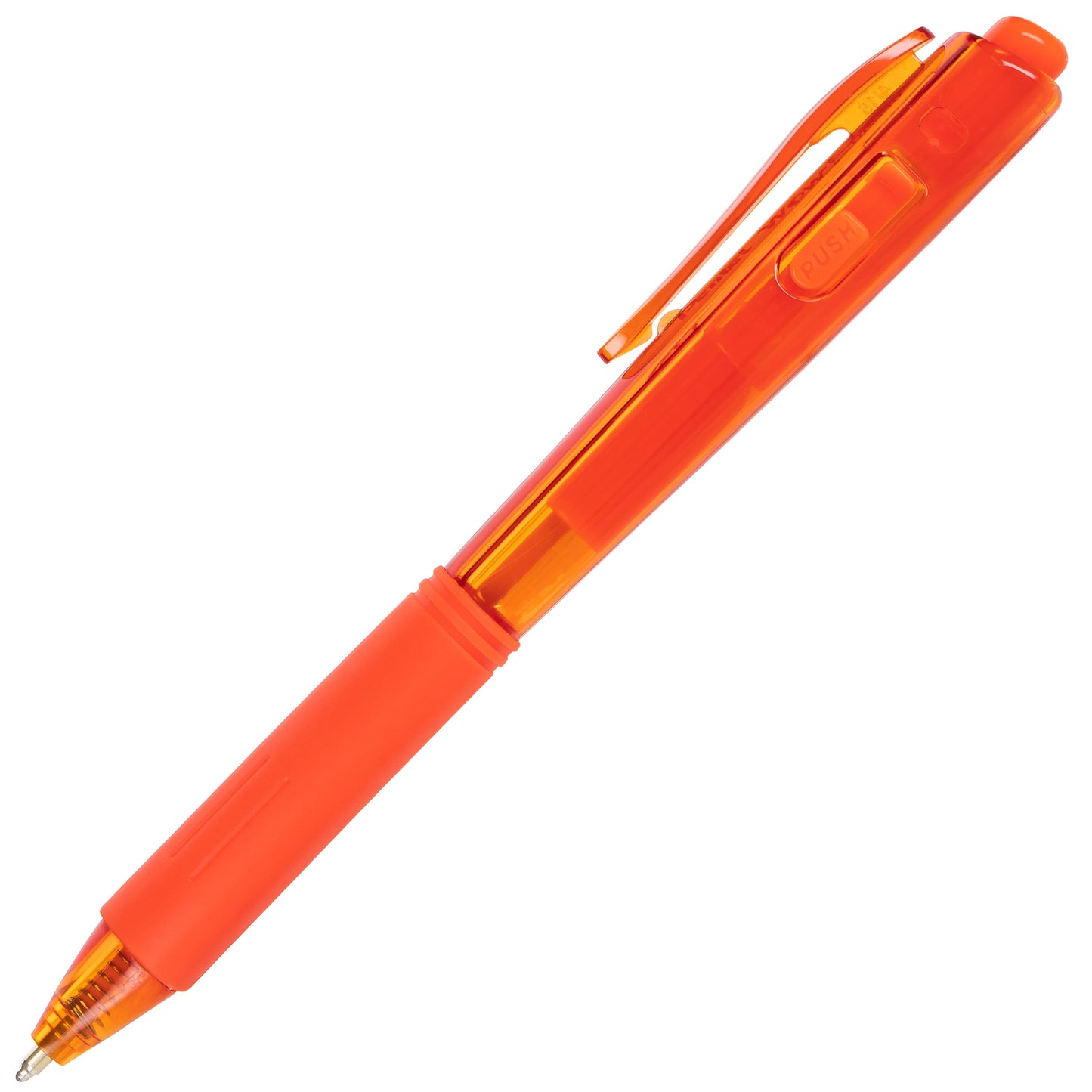 Wow! Retractable Ballpoint Pen, (1.0mm) Medium Line, NEW Ink, Orange Ink (BK440-F)