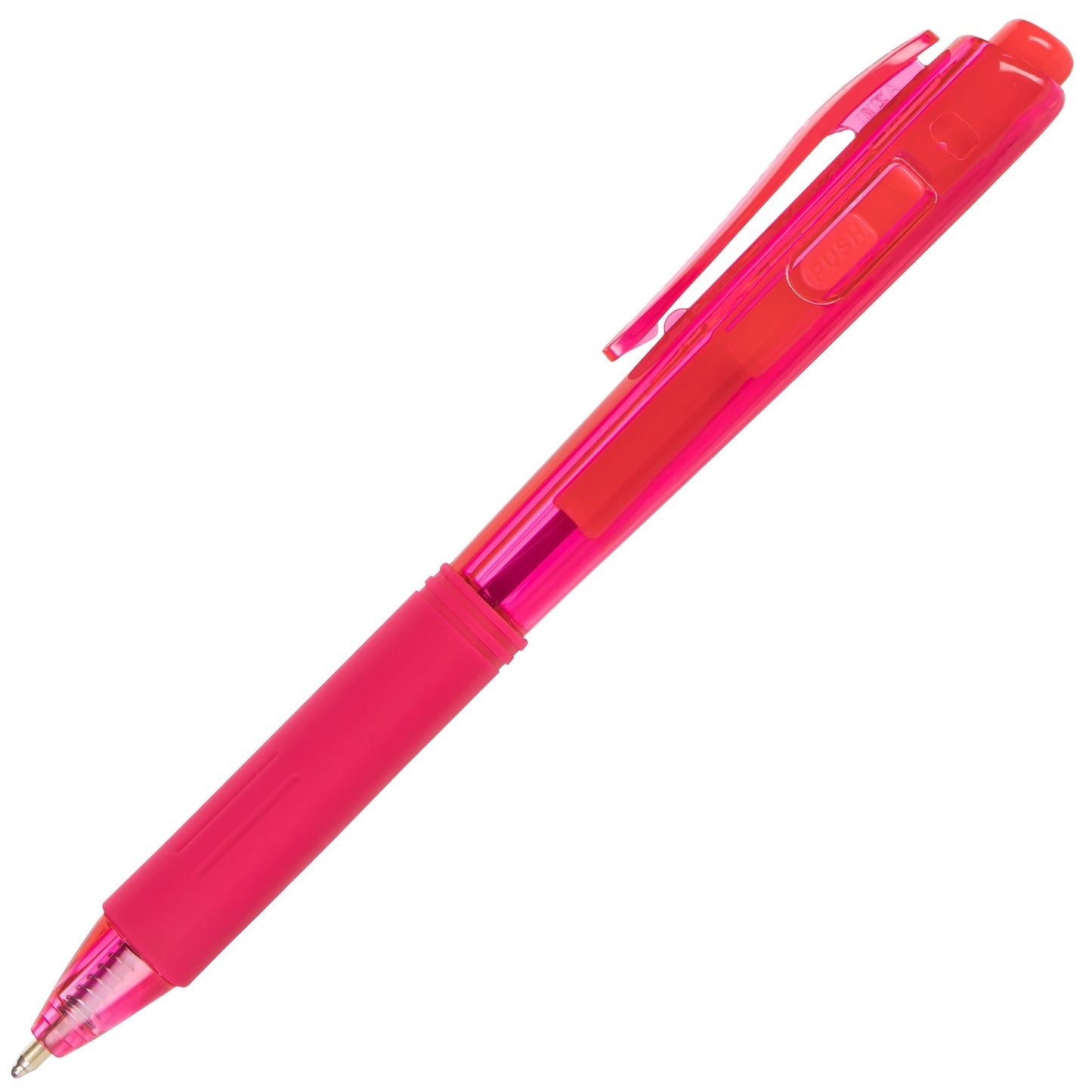 Wow! Retractable Ballpoint Pen, (1.0mm) Medium Line, NEW Ink, Pink Ink (BK440-P)