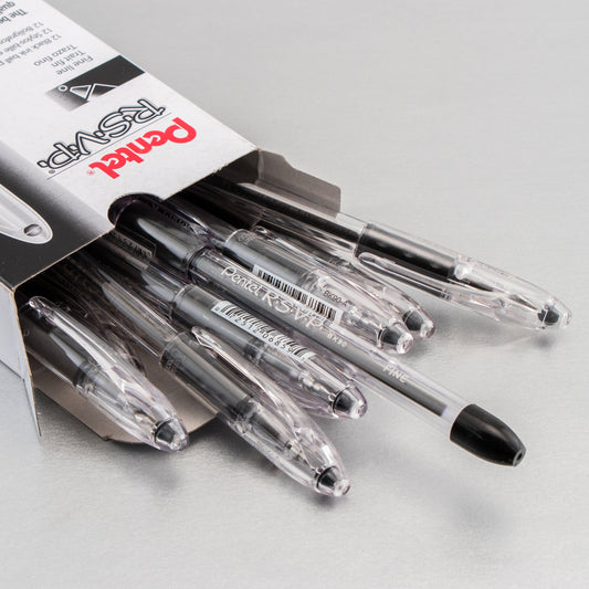 RSVP Ballpoint Pen, (0.7mm) Fine Line, Black Ink (BK90-A)