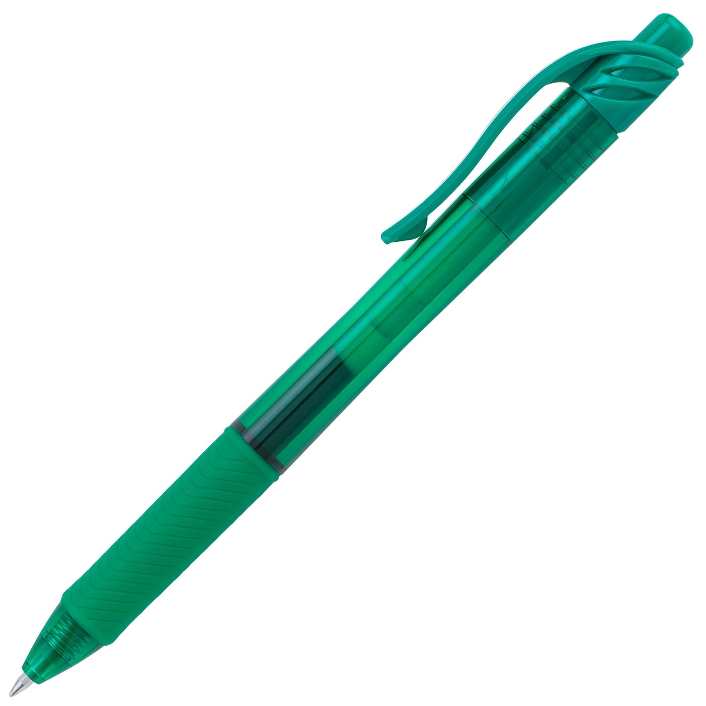Pentel EnerGel-X Retractable Liquid Gel Pen, (0.7mm) Metal Tip, Medium Line, Green Ink (BL107-D)