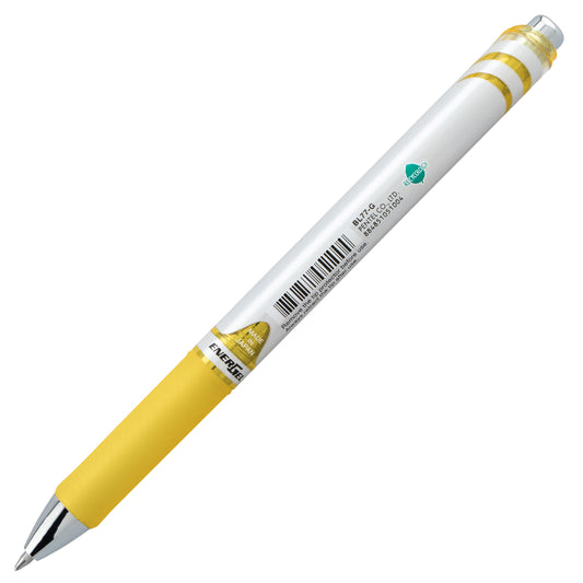 EnerGel RTX Retractable Liquid Gel Pen, (0.7mm) Medium line, Yellow Ink (BL77-G)