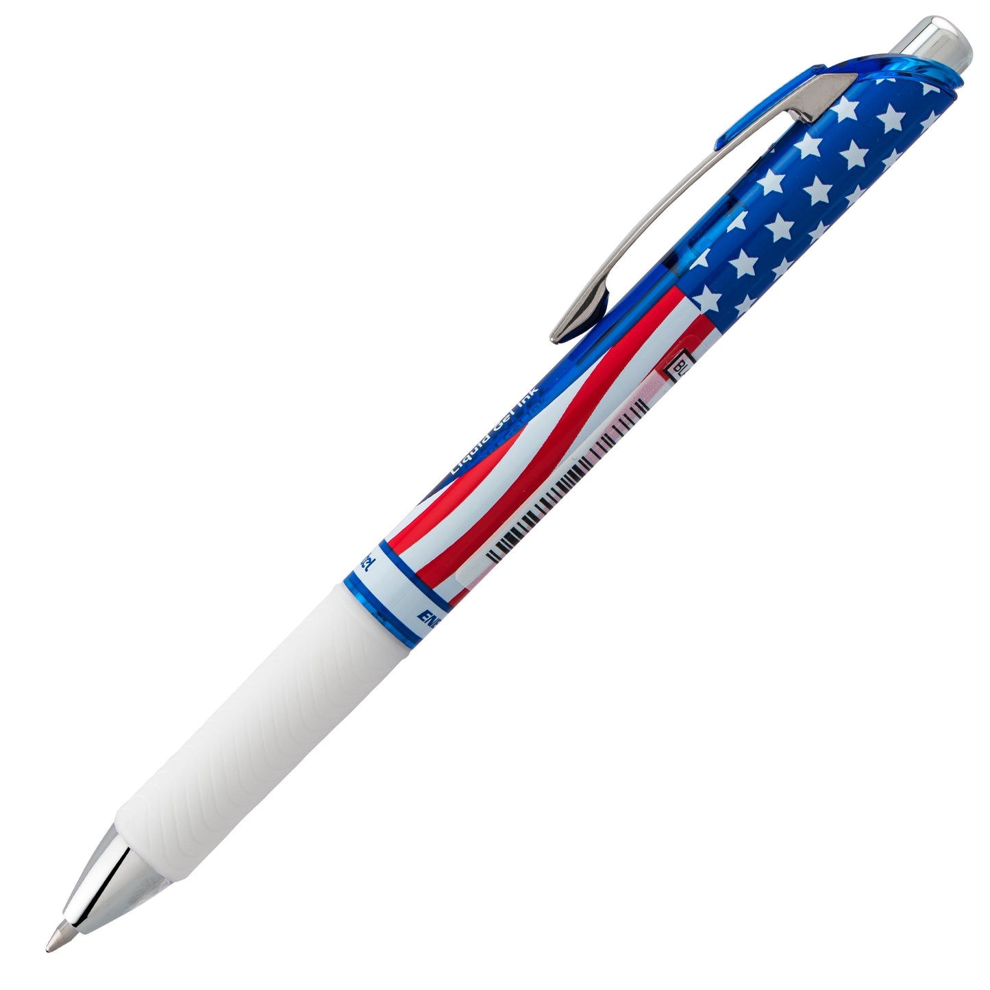 EnerGel RTX Retractable Liquid Gel Pen, Flag Barrel, (0.7mm) Metal Tip, Medium Line, Black Ink (BL77USA-A)