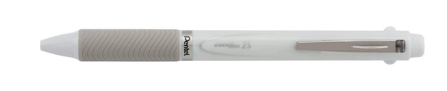 EnerGel 2S Multi-Function, 2-Ink + Pencil, (0.5mm) Fine Line, Black/Red Ink/0.5mm Pencil, White Barrel (BLW355W)