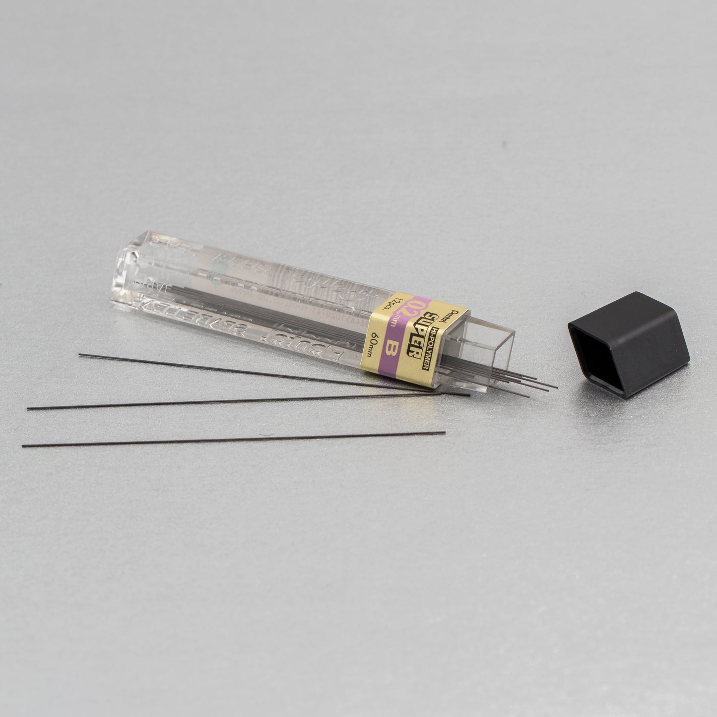 Super Hi-Polymer Lead Refill (0.2mm) Super Fine, B, 12 pcs/Tube (C502-B)