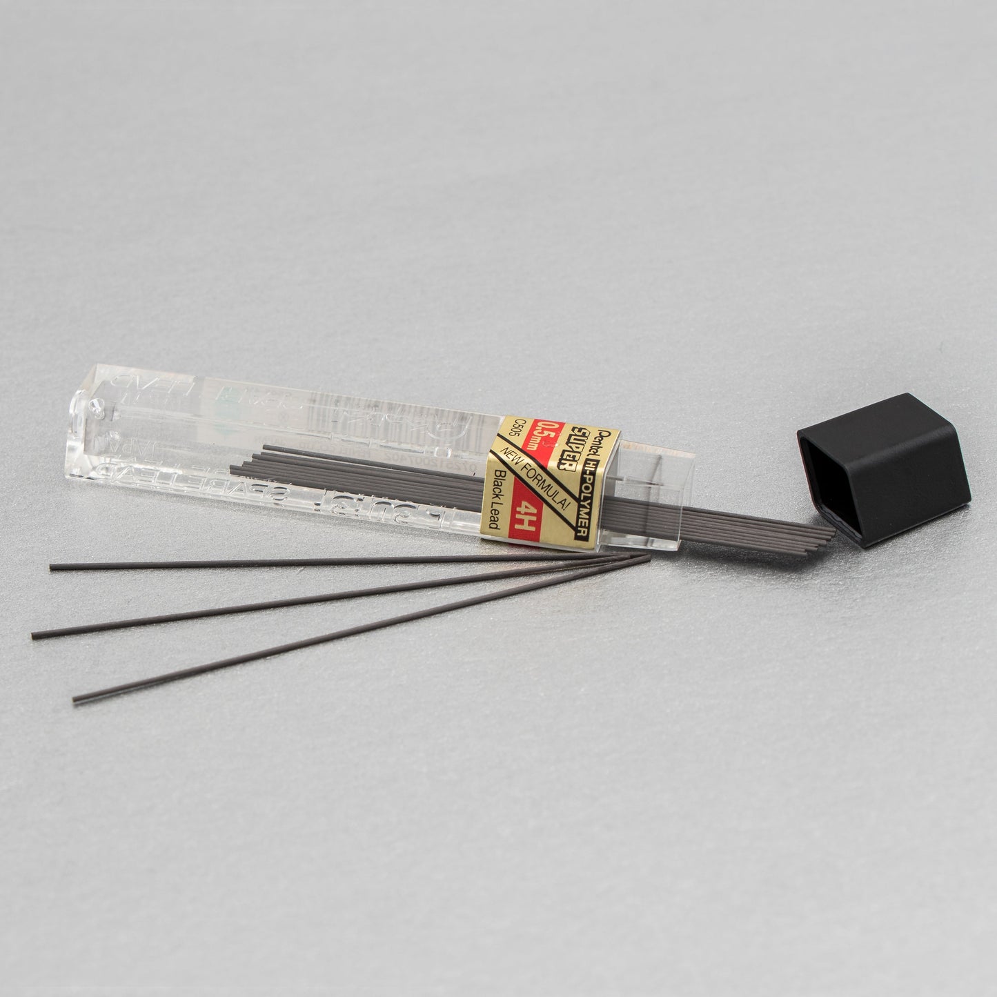 Super Hi-Polymer Lead Refill (0.5mm) Fine, 4H, 12 pcs/Tube (C505-4H)