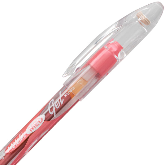 Sunburst Metallic Gel Pen, Medium Line, Permanent Red Ink (K908-MB)