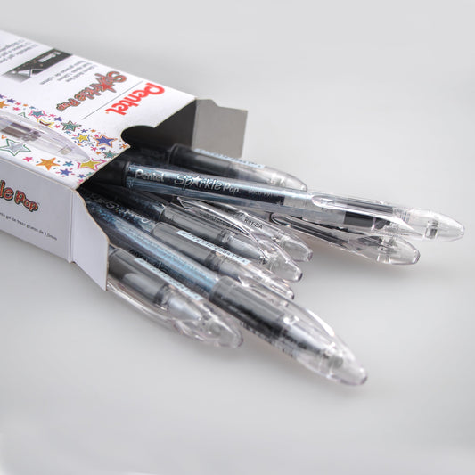 Sparkle Pop Metallic Gel Pen, (1.0mm) Bold Line, Black-Red Ink (K91-DA)