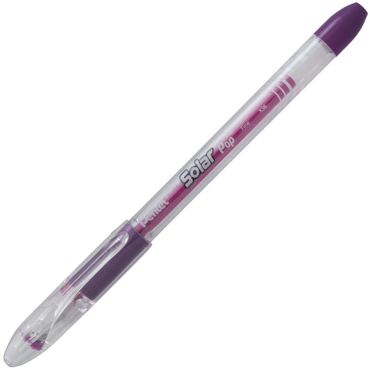 Solar Pop Neon Gel Pen, (0.6mm) Medium Line, Violet Ink (K96-V)