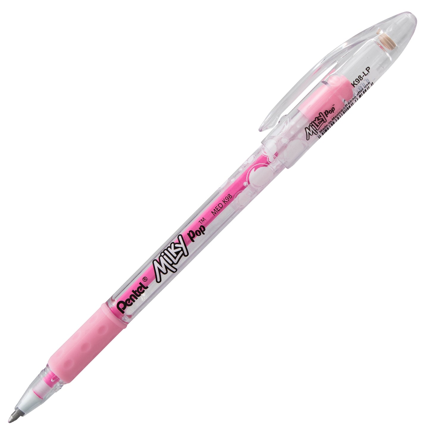 Milky Pop Pastel Gel Pen, (0.8mm) Medium Line, Pink Ink (K98-LP)