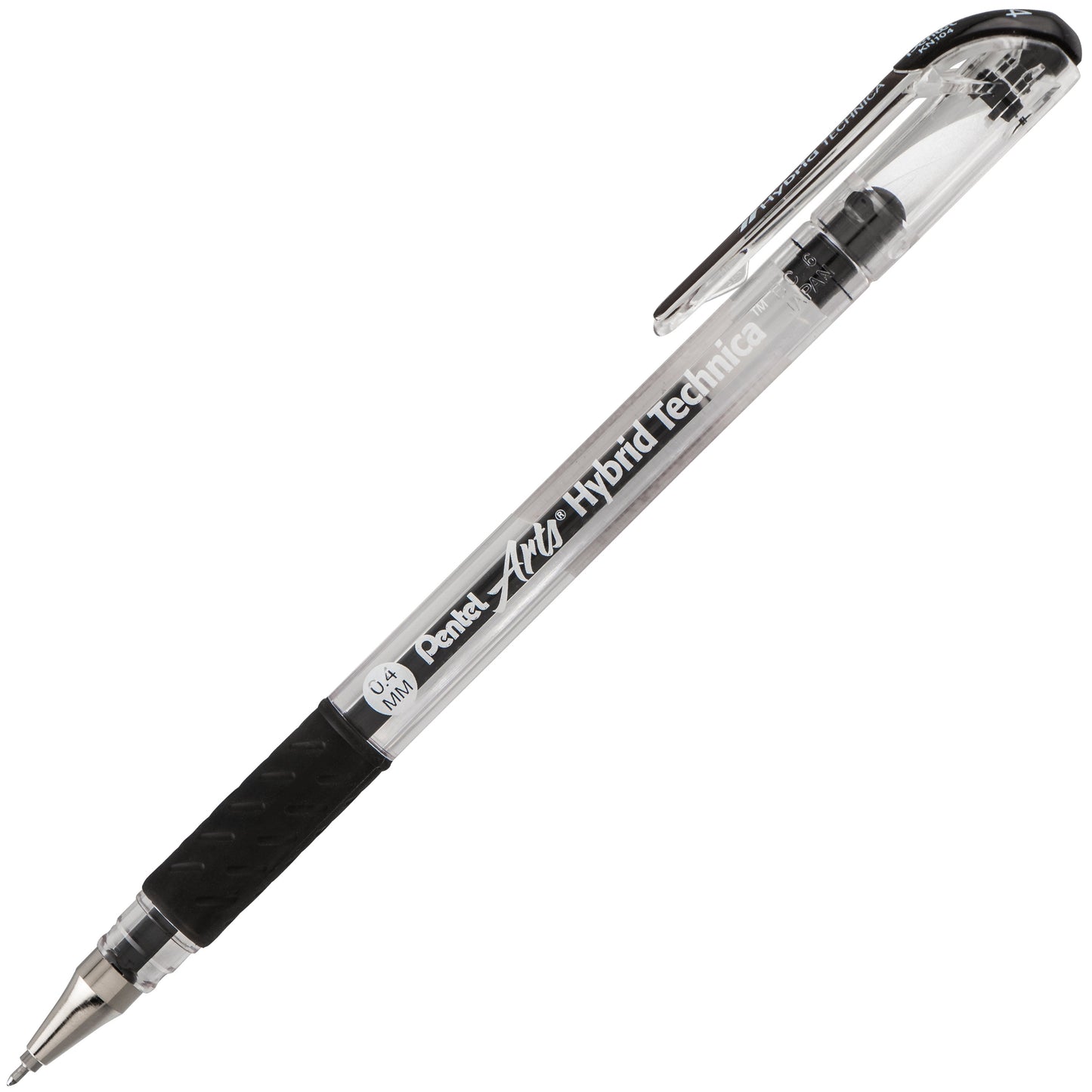 Pentel Arts Hybrid Technica (0.4mm) Gel Pen, Black Ink (KN104-A)
