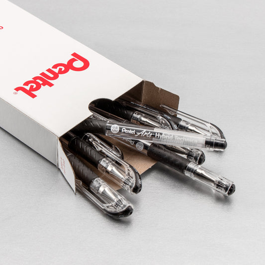 Pentel Arts Hybrid Technica (0.8mm) Gel Pen, Black (KN108-A)