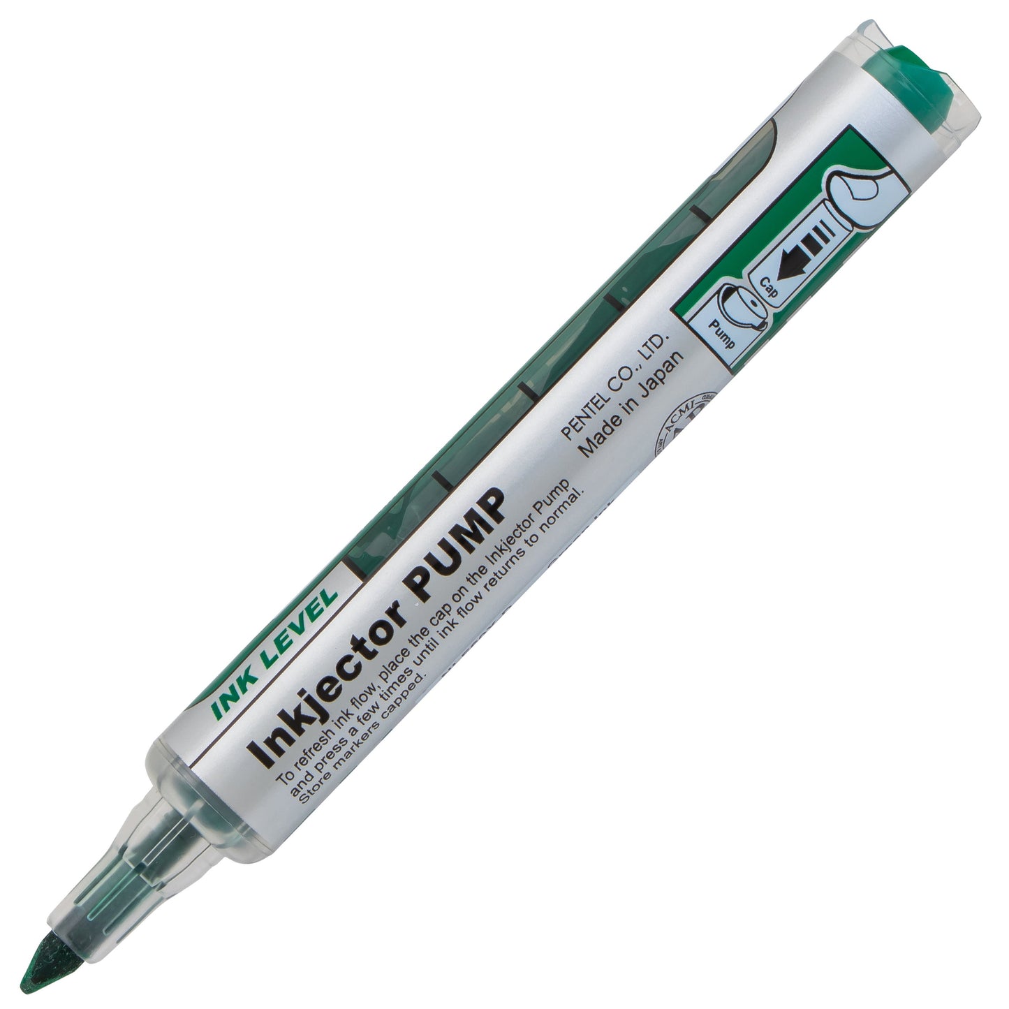 Markathon Pump Permanent Marker, Chisel Tip, Green Ink (NLF60X-D)