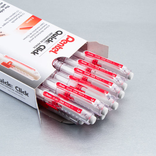 QUICK CLICK Mechanical Pencil (0.5mm), Red Barrel (PD215B)