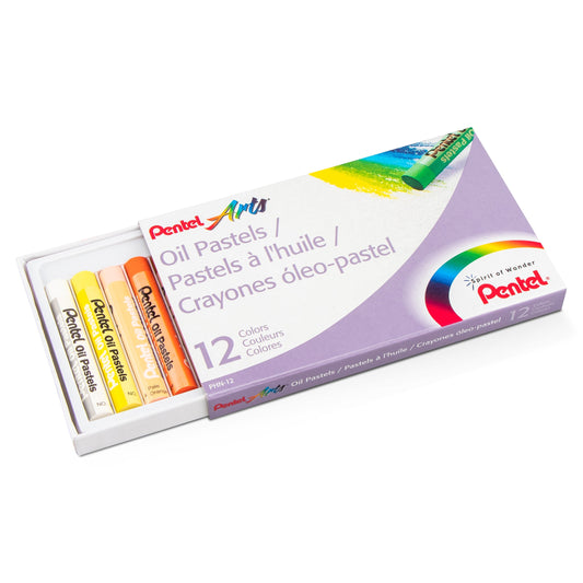 Pentel Arts Oil Pastels - 12 Color Set (PHN-12), 144 Each