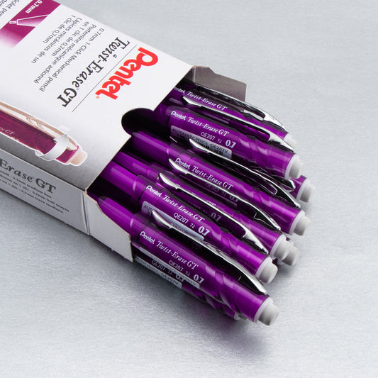 Twist-Erase GT (0.7mm) 1-CLICK Mechanical Pencil Transparent Purple (QE207V)