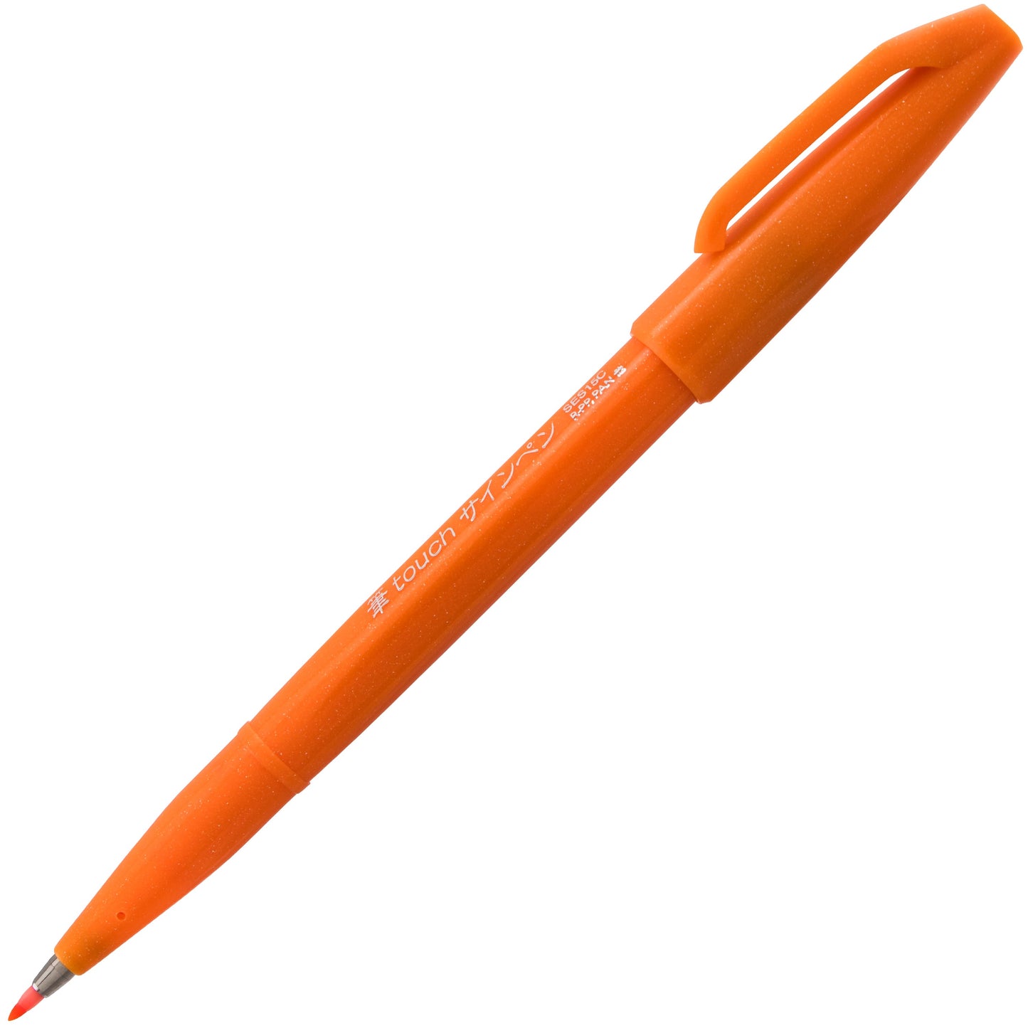 Pentel Arts Sign Pen Brush Tip, Orange Ink (SES15C-F)