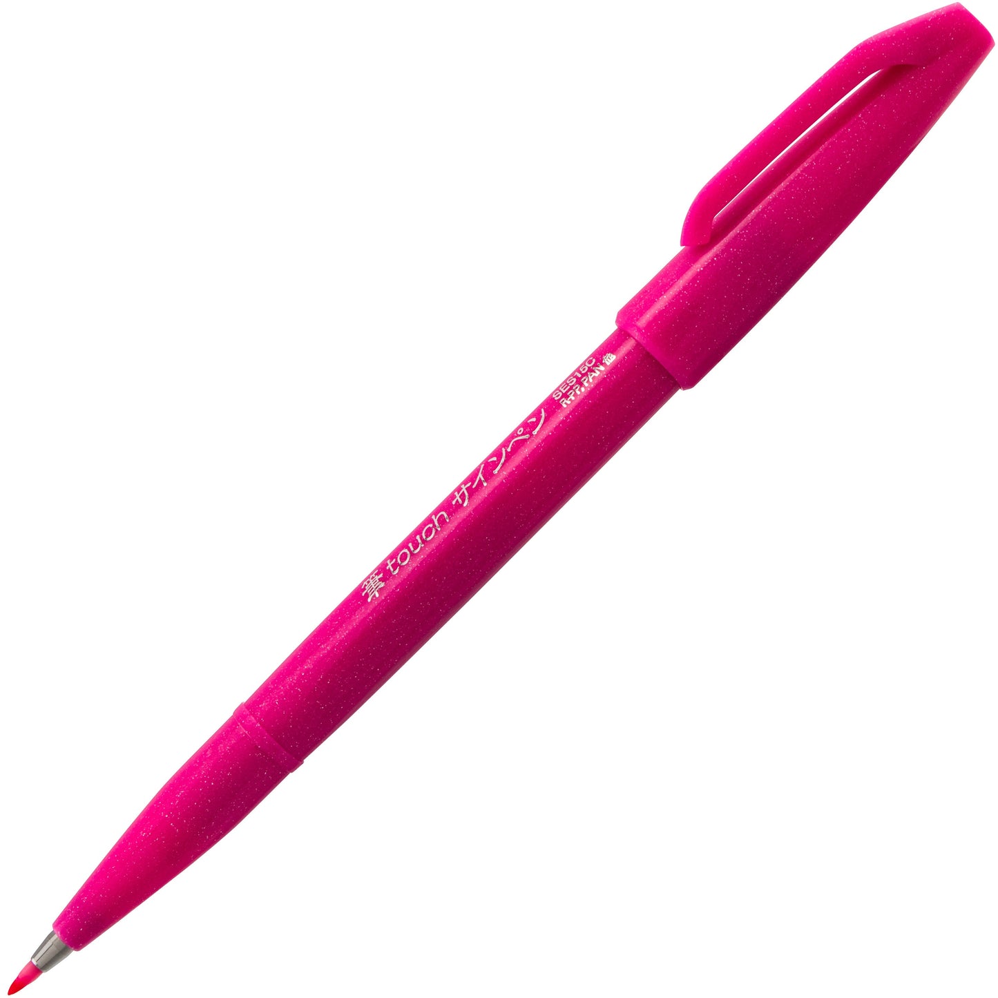 Pentel Arts Sign Pen Brush Tip, Pink Ink (SES15C-P)