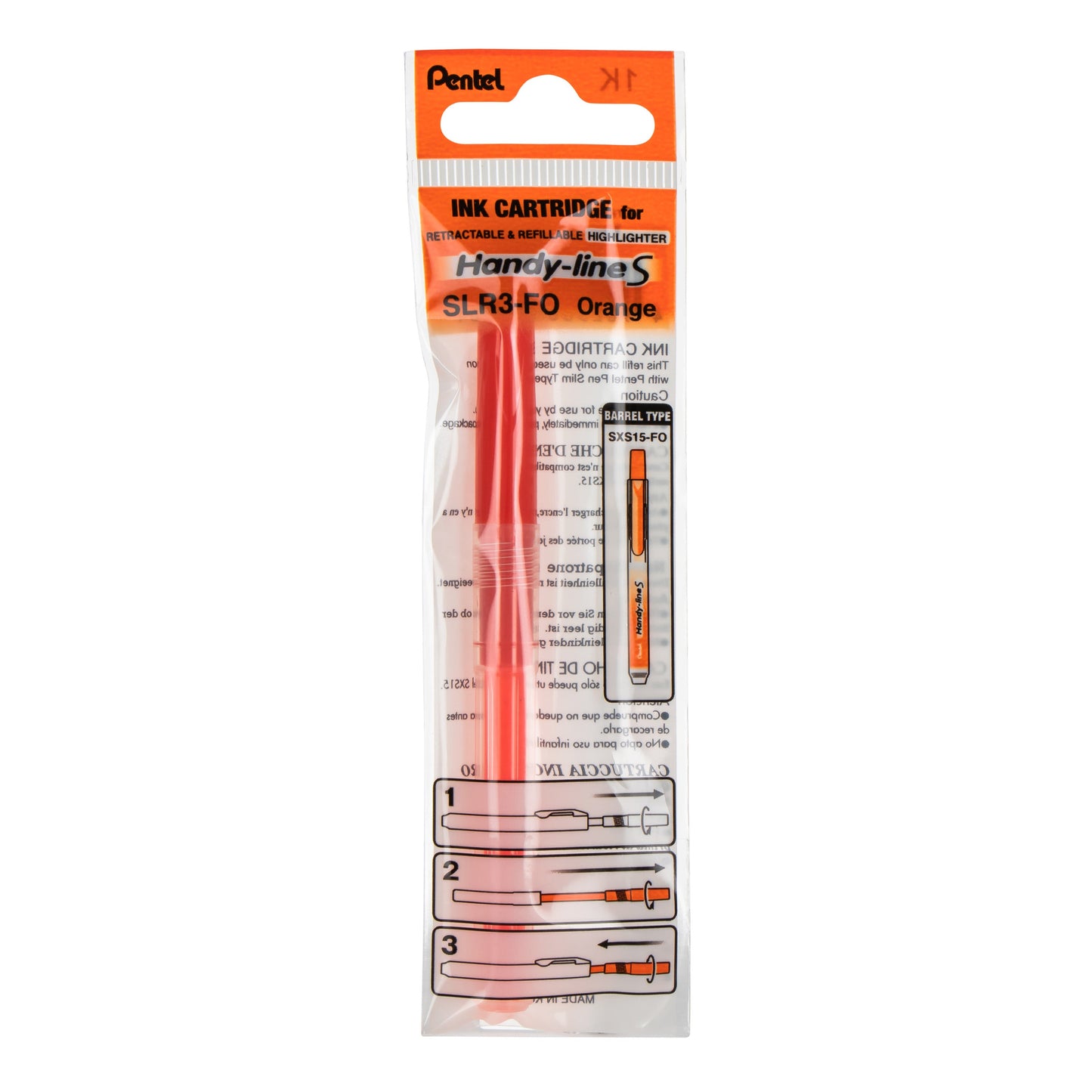 Refill for Handy-Line S Highlighter, Orange Ink (SLR3-F)