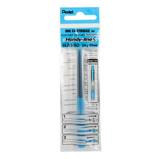 Refill for Handy-Line S Highlighter, Sky Blue Ink (SLR3-S)