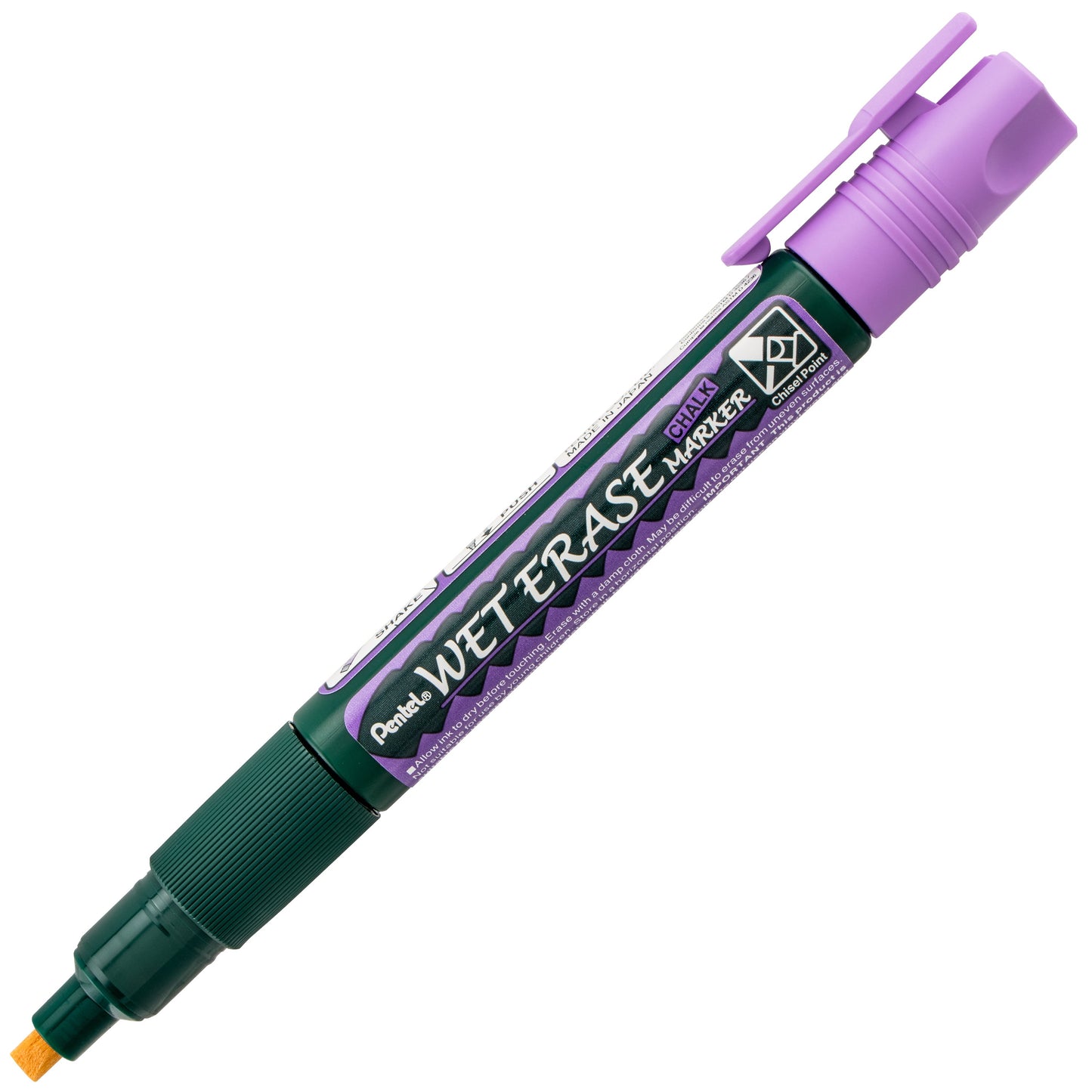Pentel Arts Wet Erase Chalk Marker, Chisel Tip, Violet Ink (SMW26-V)