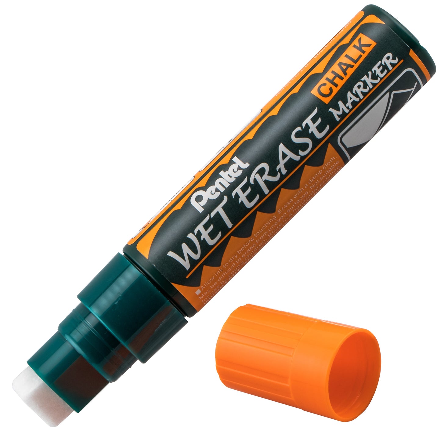 Pentel Arts Wet Erase Chalk Marker, Jumbo Tip, Orange Ink (SMW56-F)