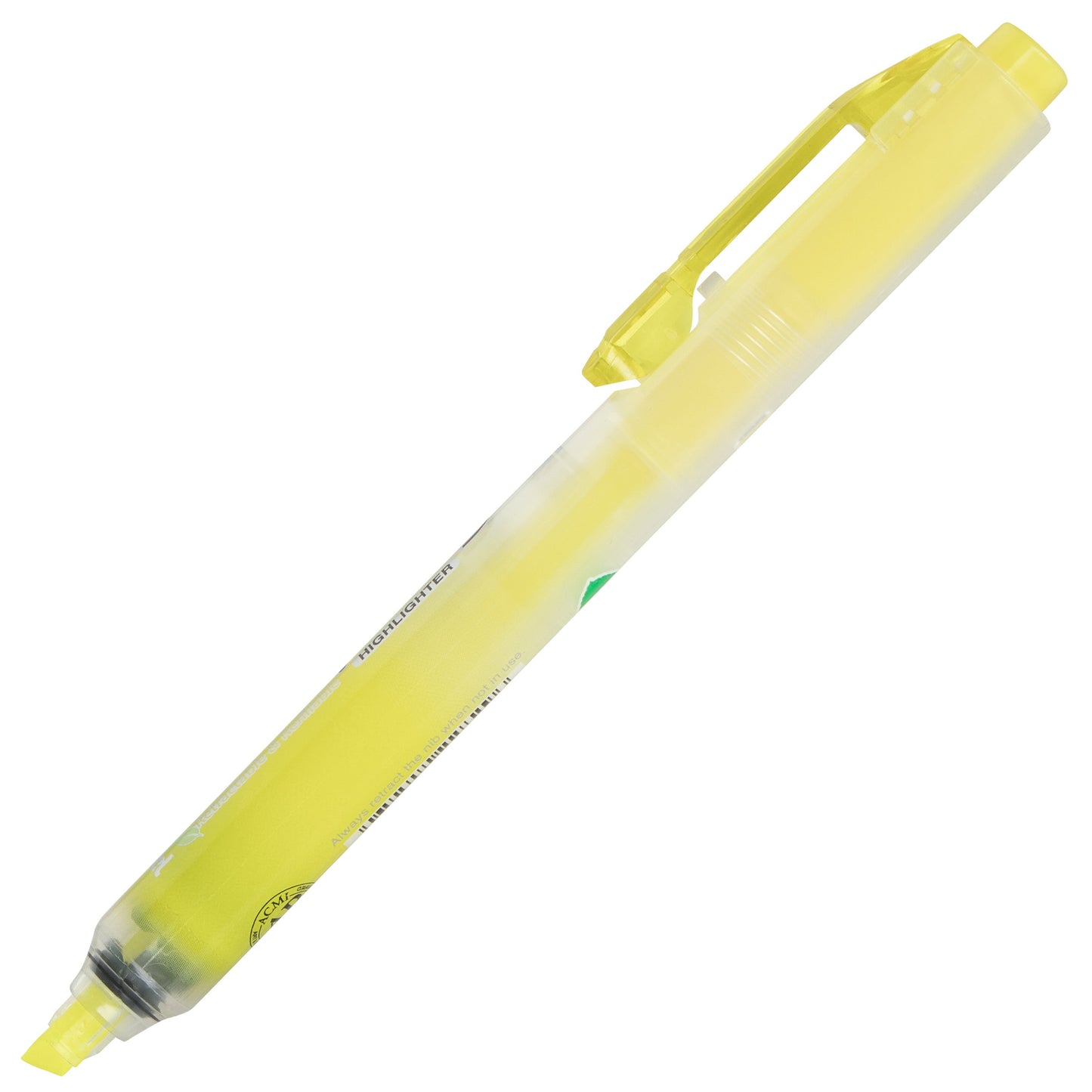 Handy-Line S Retractable & Refillable Highlighter, Chisel Tip, Yellow Ink (SXS15-G)