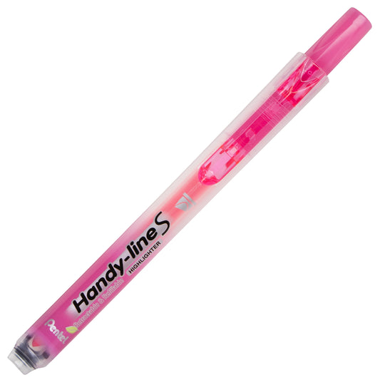 Handy-Line S Retractable & Refillable Highlighter, Chisel Tip, Pink Ink (SXS15-P)