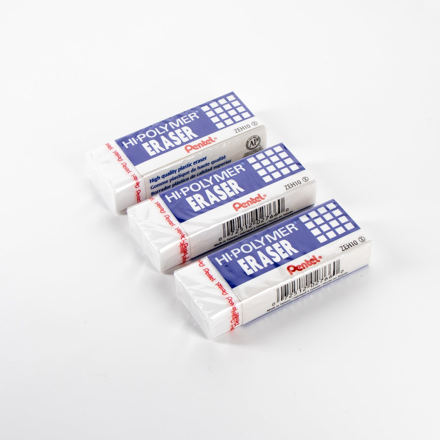 Hi-Polymer Block Eraser, Large White 3-Pk (ZEH10BP3-K6)