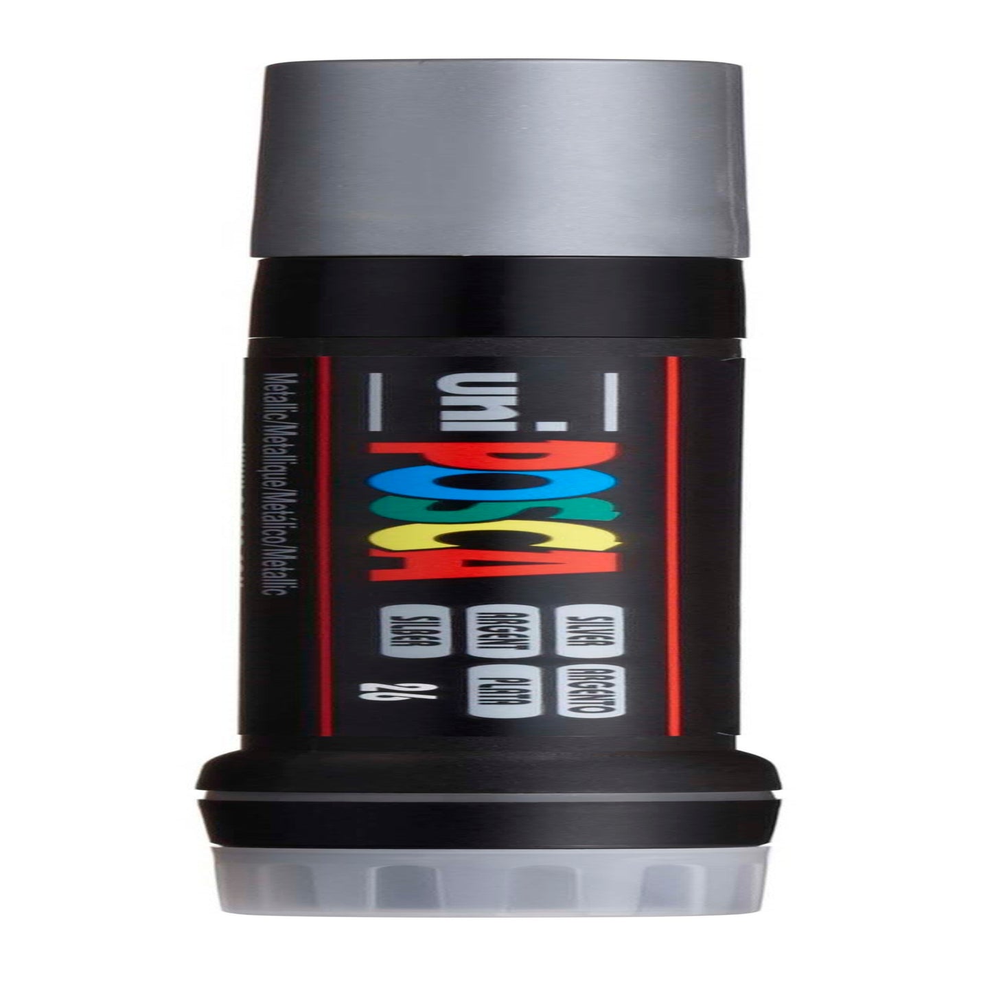 uni® POSCA PCF-350 Water-Based Paint Markers, Brush Tip (1-10mm), Silver