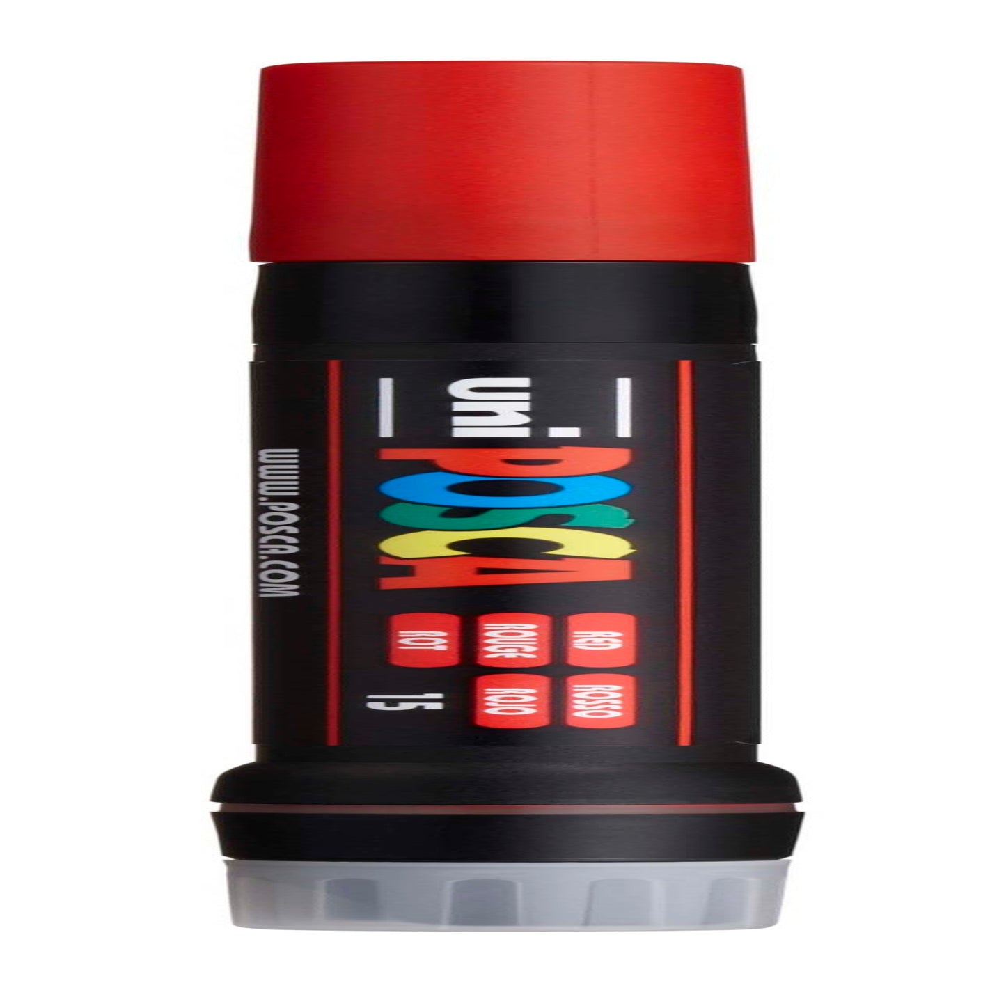 uni® POSCA PCF-350 Water-Based Paint Markers, Brush Tip (1-10mm), Red