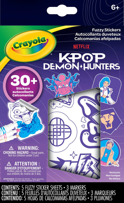 Crayola K-POP Demon Hunters Fuzzy Stickers (04-1369)