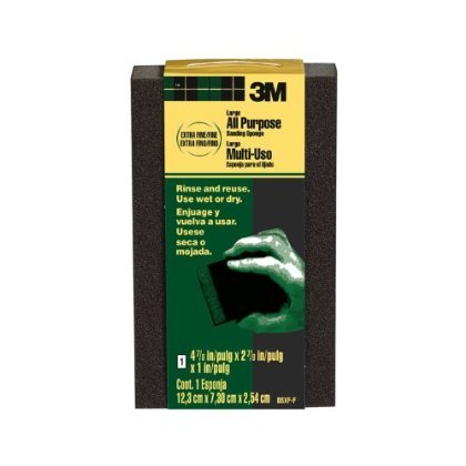 3M™ General Purpose Sanding Sponge DSXF-F-ESF-10, 2 7/8 in x 4 7/8 in x 1 in, Extra Fine/Fine, 10 ea/cs