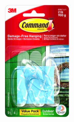 Outdoor Window Hooks, Clear, 5-Pk.