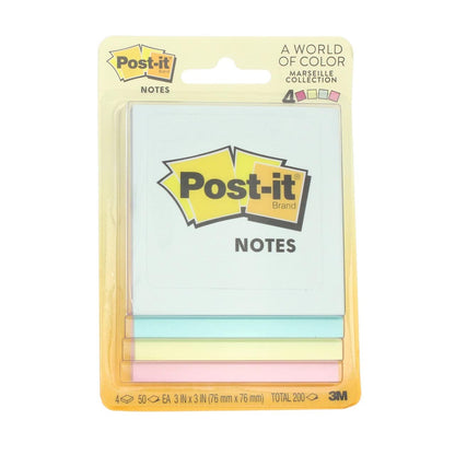 Post-it® 5401-B, 3 in x 3 in (76 mm x 76 mm), Marseille Collection