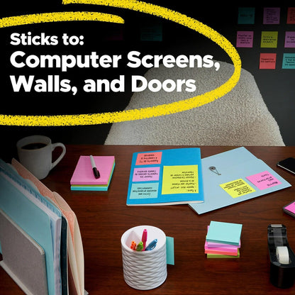 Post-it® Super Sticky Pop-up Notes R330-6SSAN, Playful Primaries, 3x3, 6pds/pk, 90 sht/pd, 100% PEFC, SGSCH-PEFC-COC-110078