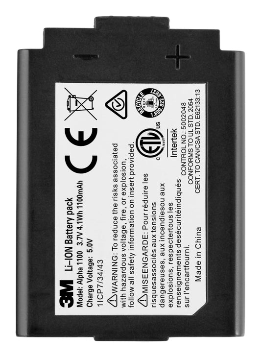 3M™ Rechargeable Li-Ion Battery Pack, Alpha1100, 8 each/case