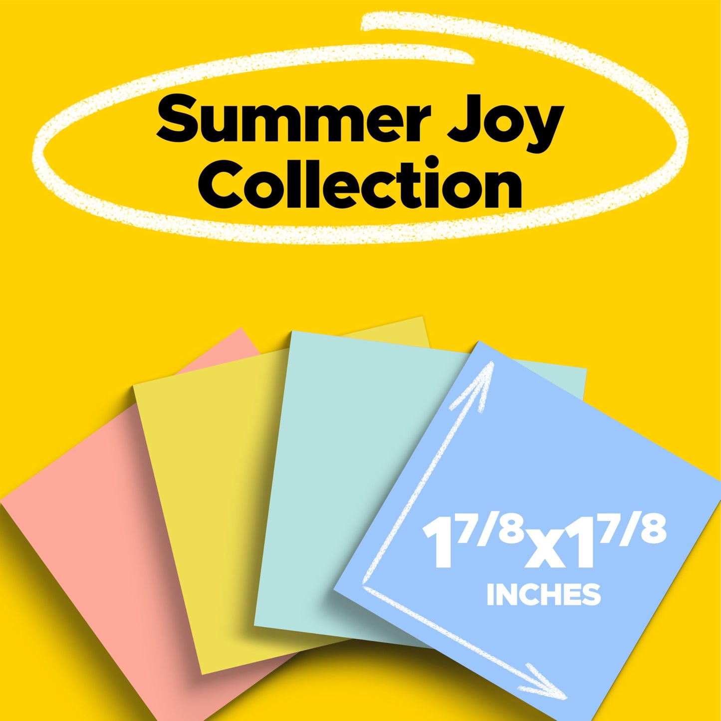 Post-it® Super Sticky Notes 622-18SSJOY-CP, Summer Joy, 100% PEFC, SGSCH-PEFC-COC-110078