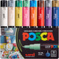 uni® POSCA PC-1M Water-Based Paint Markers, Extra Fine Tip (0.7mm), Assorted Colors, 16 Pack