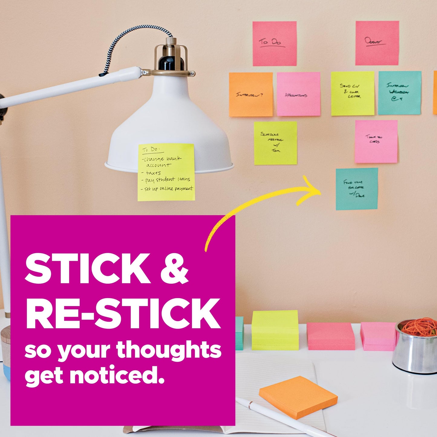 Post-it® Super Sticky Notes 622-18SSJOY-CP, Summer Joy, 100% PEFC, SGSCH-PEFC-COC-110078