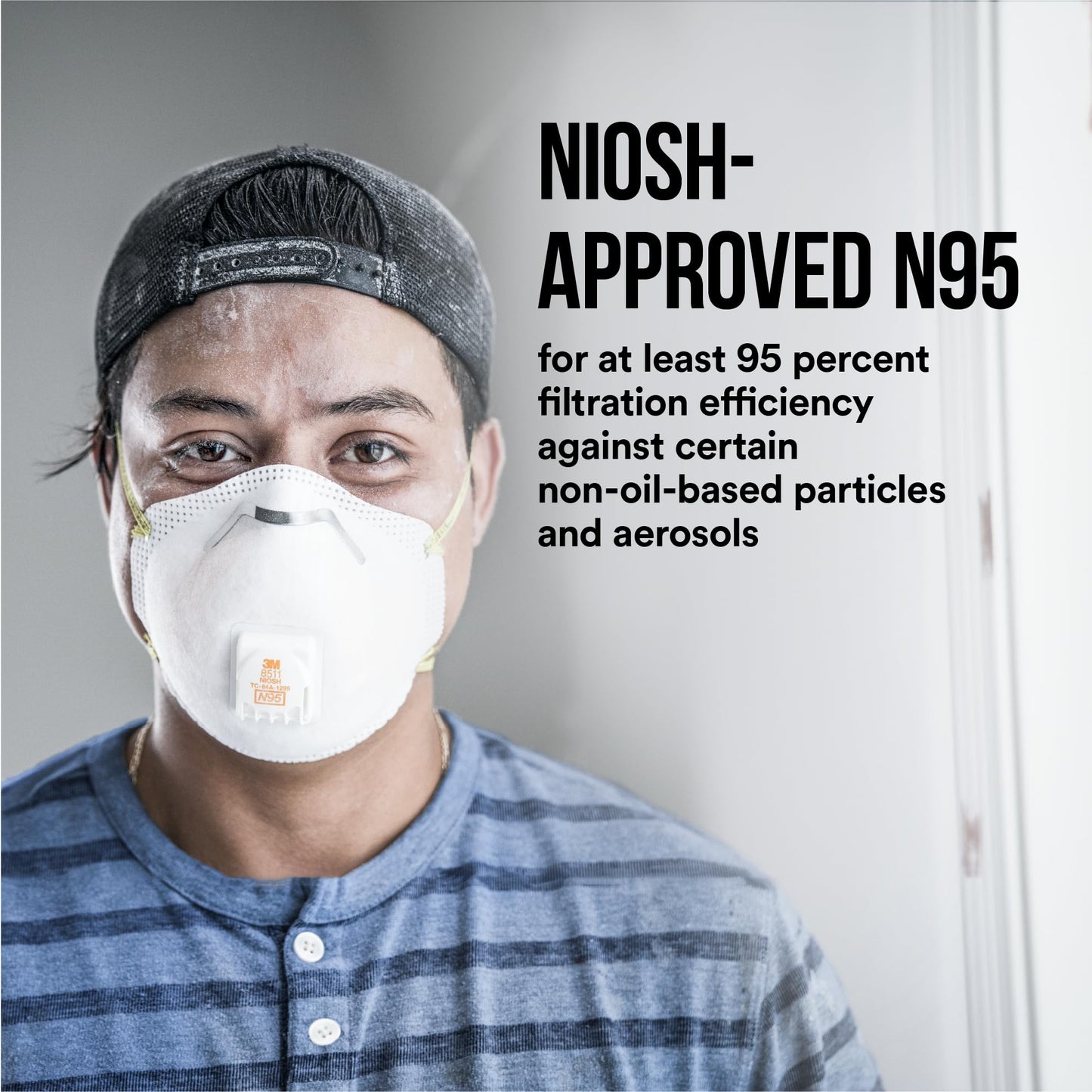 3M™ Cool Flow™ Valve Particulate Respirator 8511 8511H5-DC, 5 eaches/pack, 8 packs/case