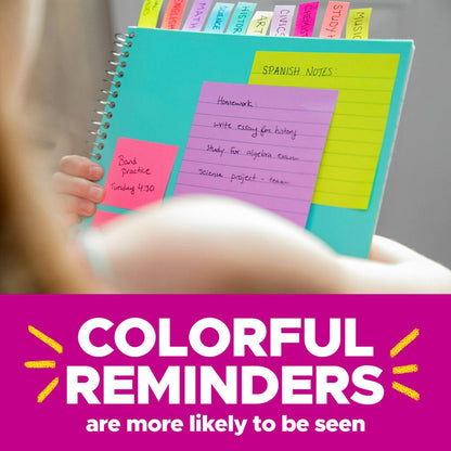 Post-it® Super Sticky Notes 622-18SSJOY-CP, Summer Joy, 100% PEFC, SGSCH-PEFC-COC-110078