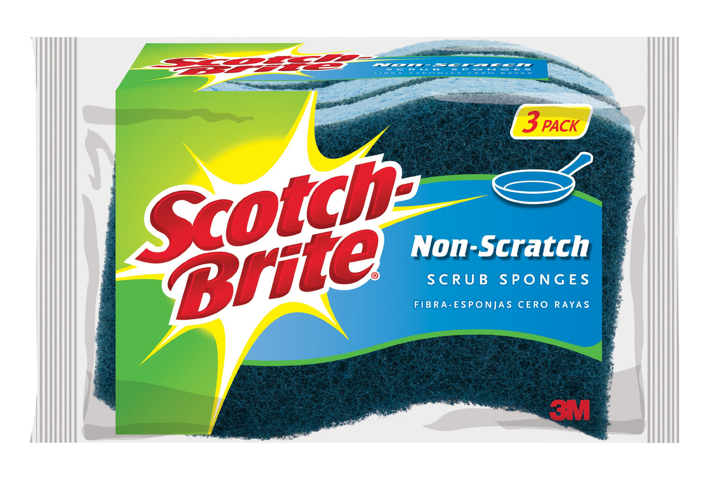 Scotch-Brite® Non-Scratch Scrub Sponge MP-3-8-D, 8/3