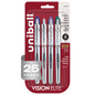 uniball™ Vision Elite Rollerball Pens, Bold Point (0.8mm), Assorted Colors, 4 Pack