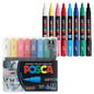 uni® POSCA PC-1M Water-Based Paint Markers, Extra Fine Tip (0.7mm), Assorted Colors, 8 Pack