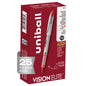 uniball™ Vision Elite Rollerball Pens, Bold Point (0.8mm), Red, 12 Pack