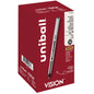 uniball™ Vision Rollerball Pens, Fine Point (0.7mm), Black, 36 Pack