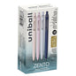 uniball™ Zento Retractable Liquid Gel Pens, Medium Point (0.7mm), Muted, Black, Dozen