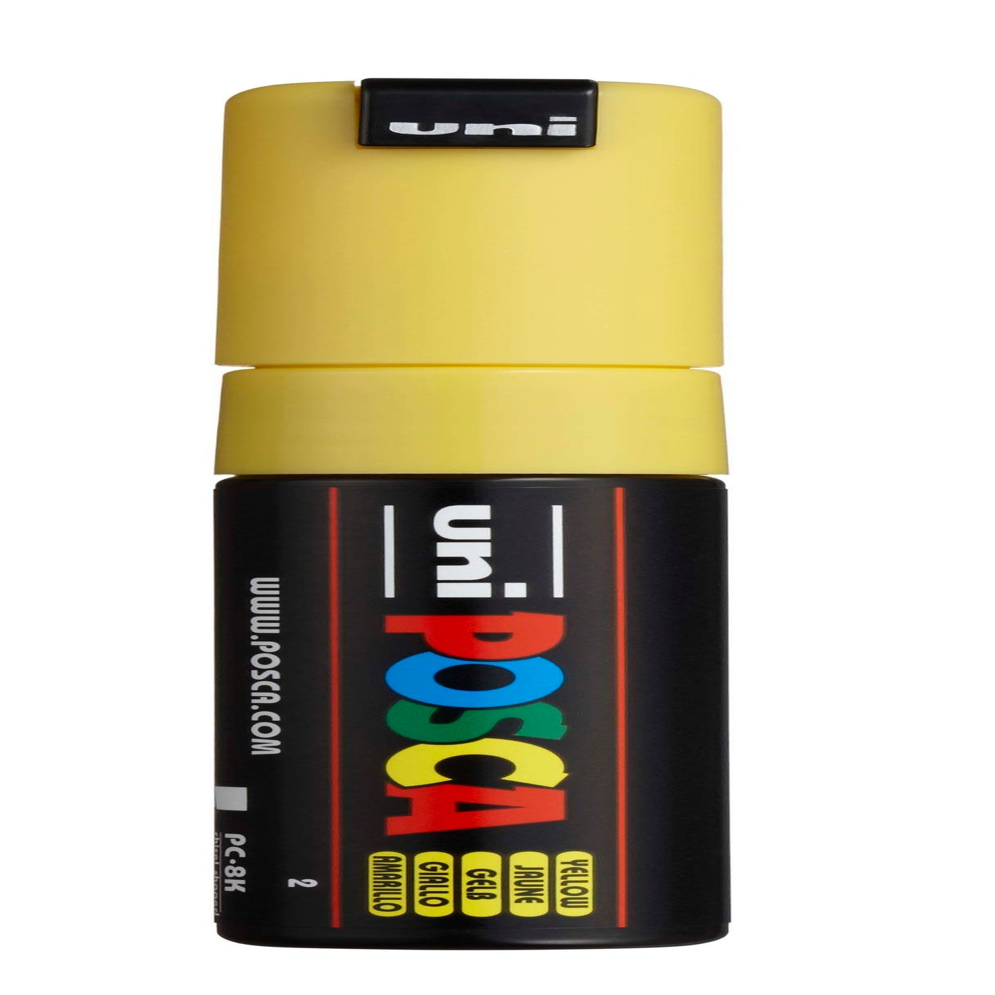 uni® POSCA PC-8K Water-Based Paint Markers, Broad Tip (8mm), Yellow